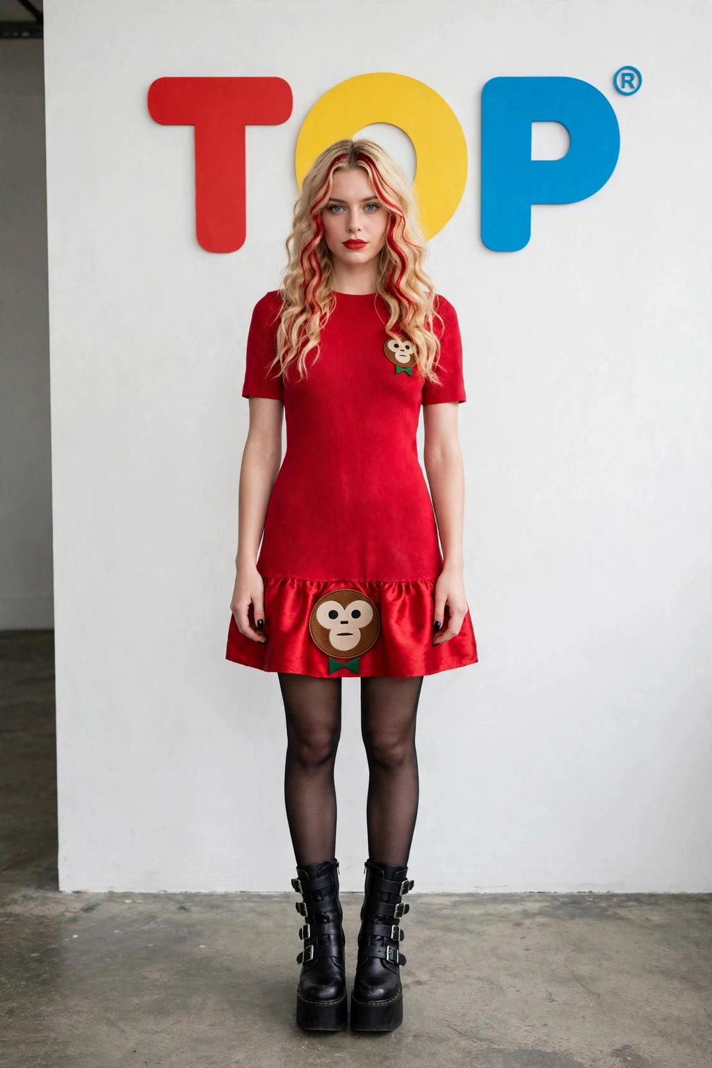 RED KNIT DRESS