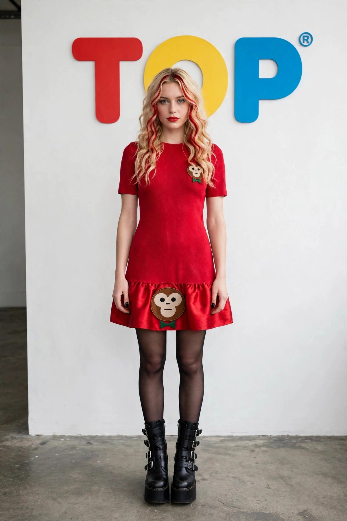 RED KNIT DRESS