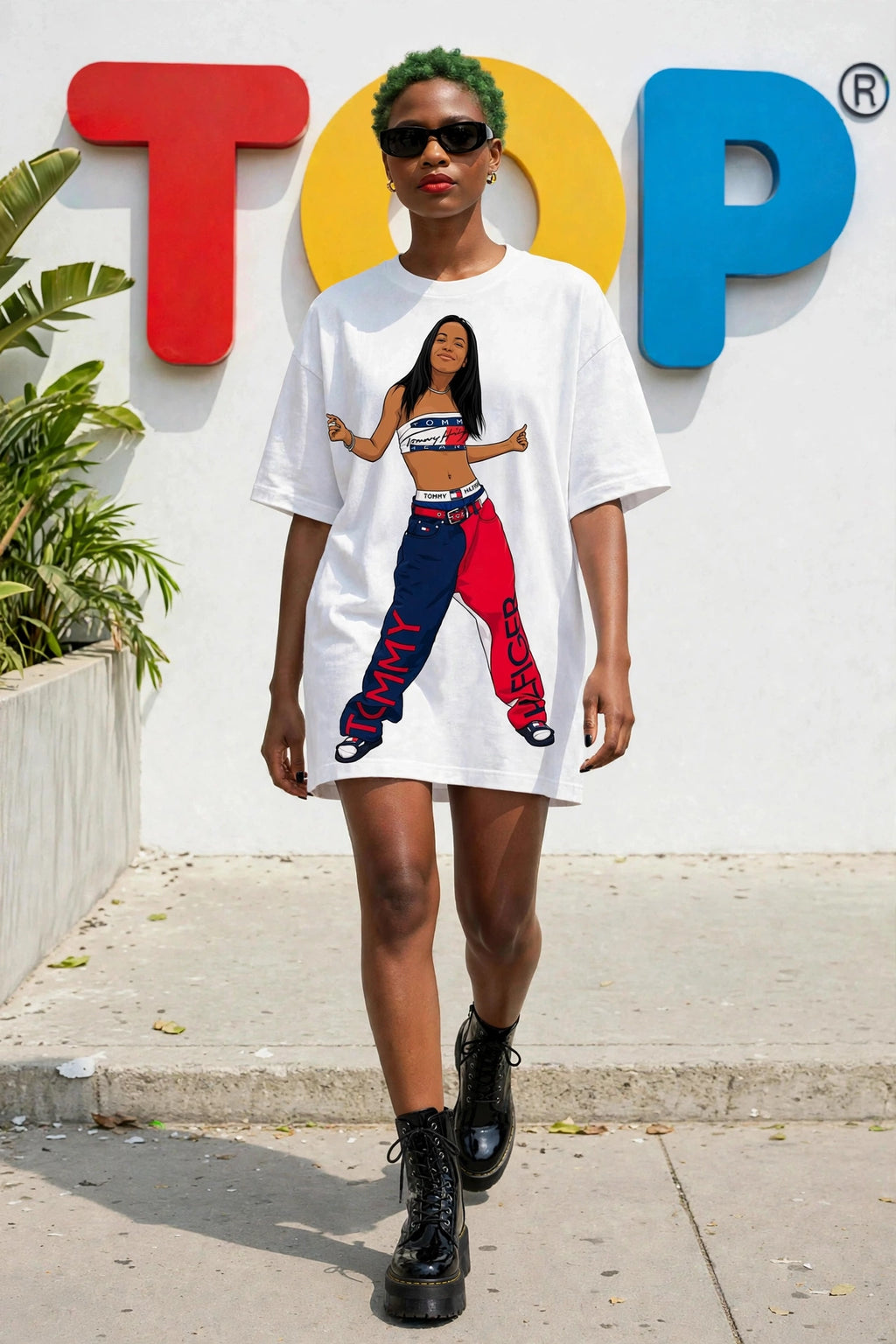 AALIYAH BOXY OVERSIZED WHITE T-SHIRT