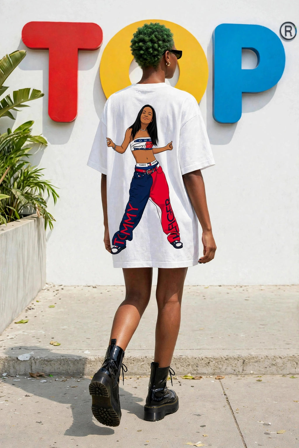 AALIYAH BOXY OVERSIZED WHITE T-SHIRT