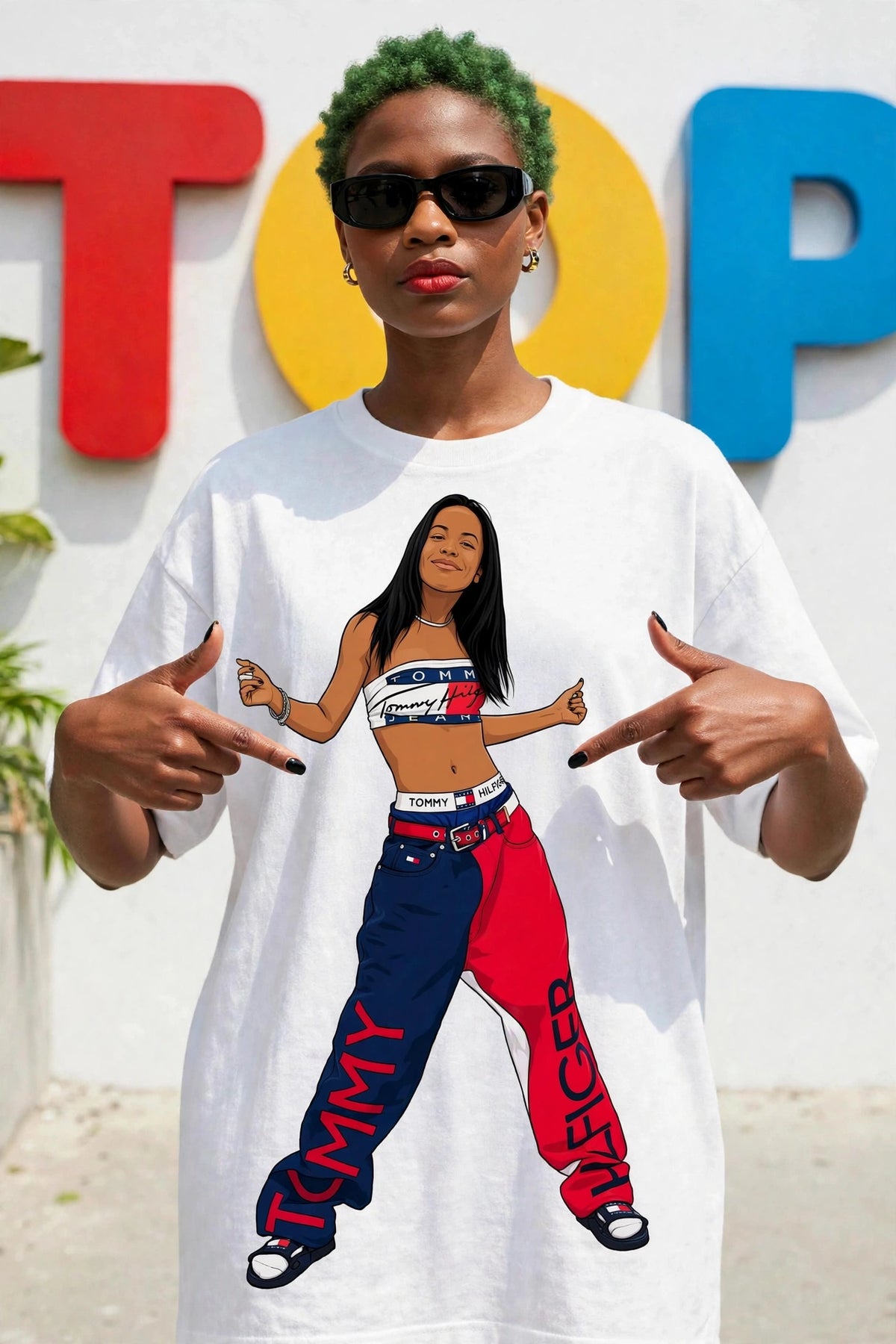 AALIYAH BOXY OVERSIZED WHITE T-SHIRT