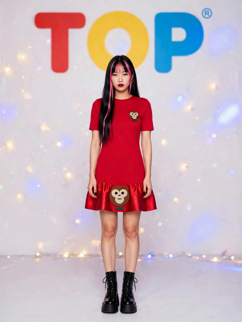 RED KNIT DRESS