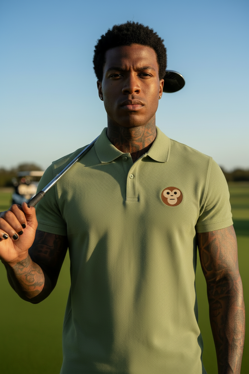 Black Male Green Golf Club