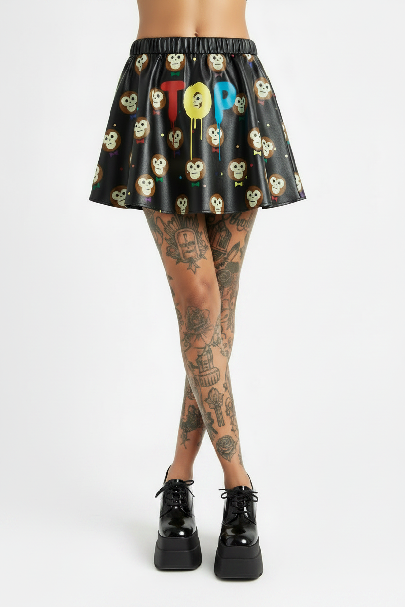 Black Tattoo Legs - Big Shiny Black Shoes