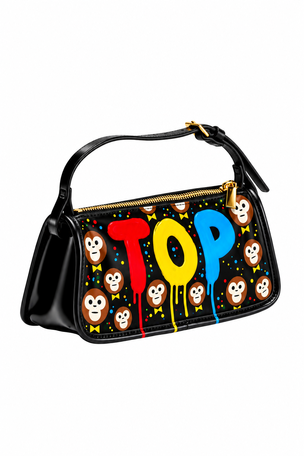 Black TOP Handbag Polished