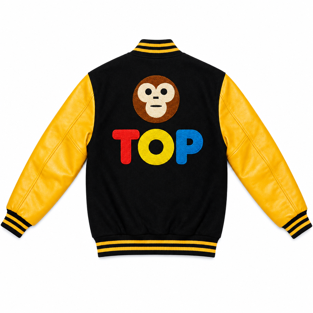 Black Yellow Varsity Back Polished