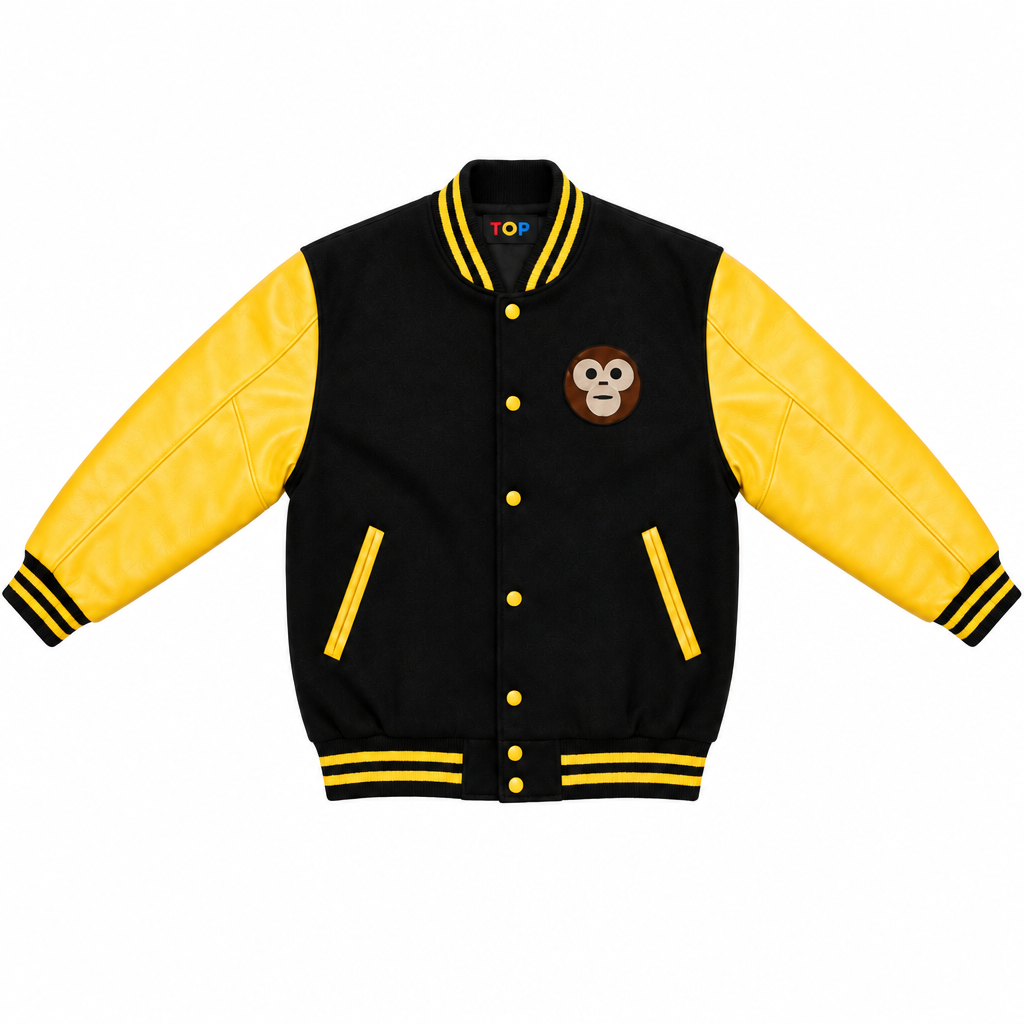 Black Yellow Varsity Front