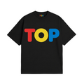 TOP COLORS BLACK OVERSIZED T-SHIRT