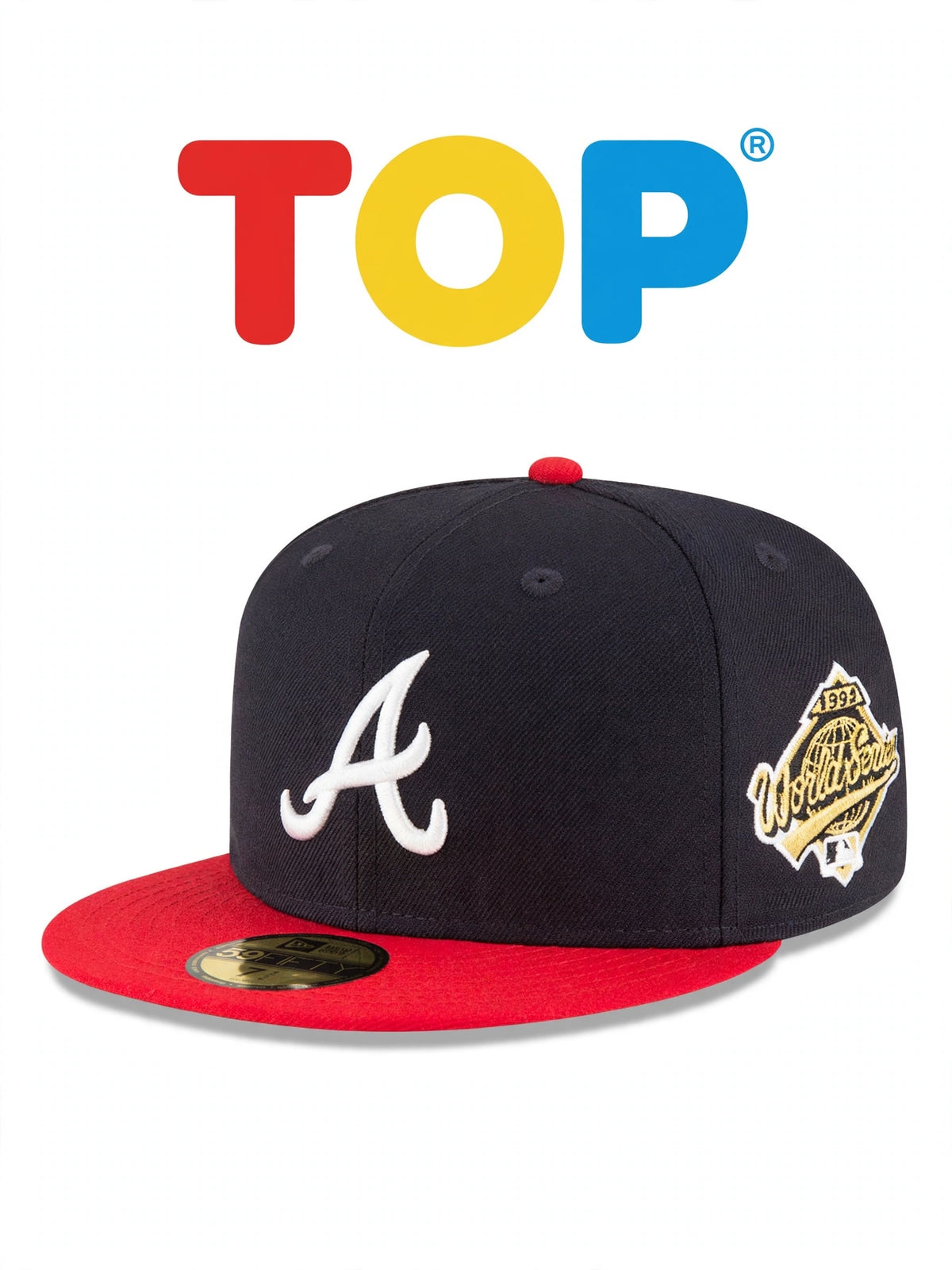 ATLANTA BRAVES TOP NEW ERA 1995 WORLD SERIES WOOL 59FIFTY FITTED HAT