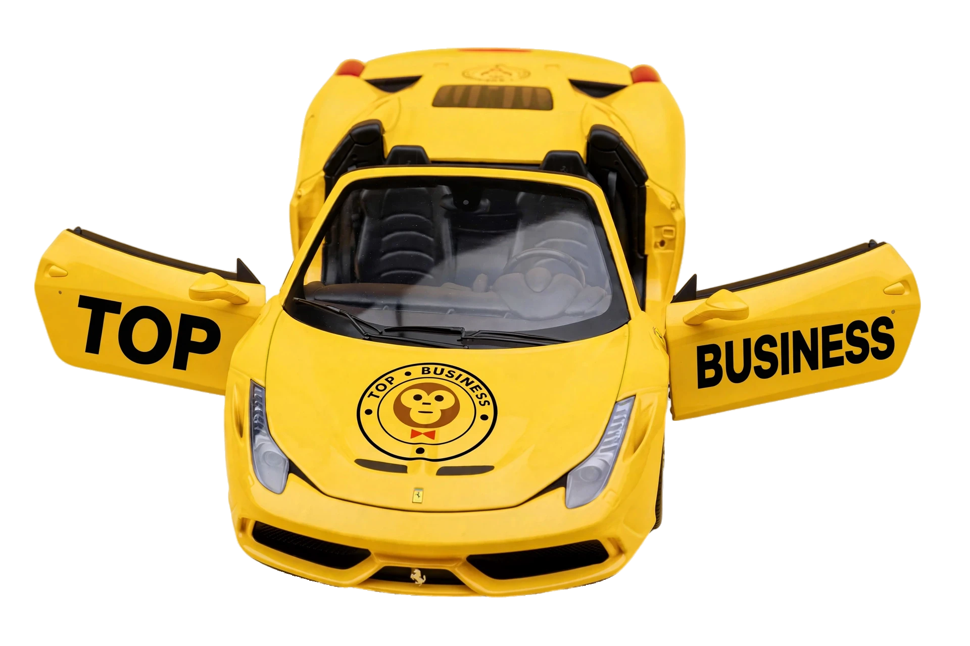 YELLOW FERRARI RASTAR DROP TOP 458 ITALIA RADIO REMOTE CONTROL SPORT CAR