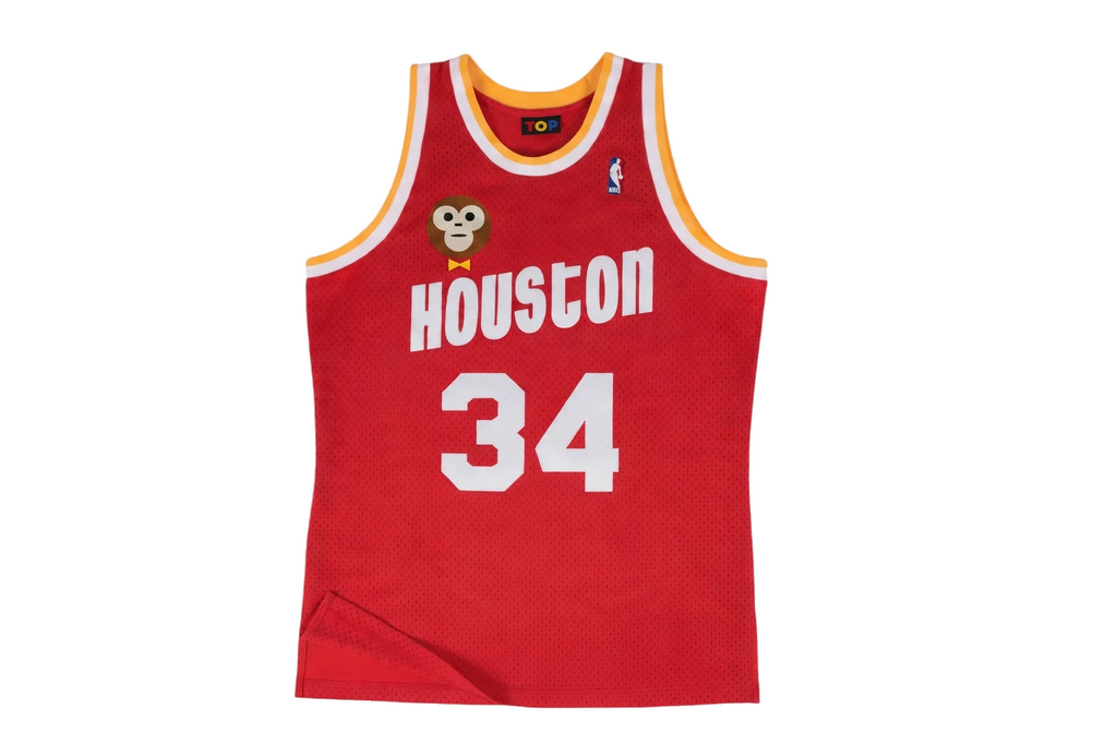 NBA TOP COLORS HAKEEM OLAJUWON 1993-1994 RED SWINGMAN HOUSTON ROCKETS JERSEY