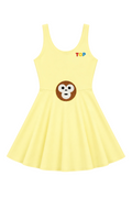 YELLOW OPEN BACK TENNIS DRESS