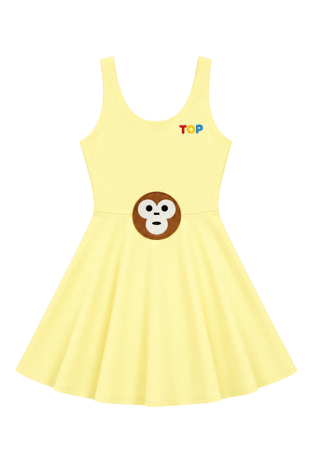 YELLOW OPEN BACK TENNIS DRESS