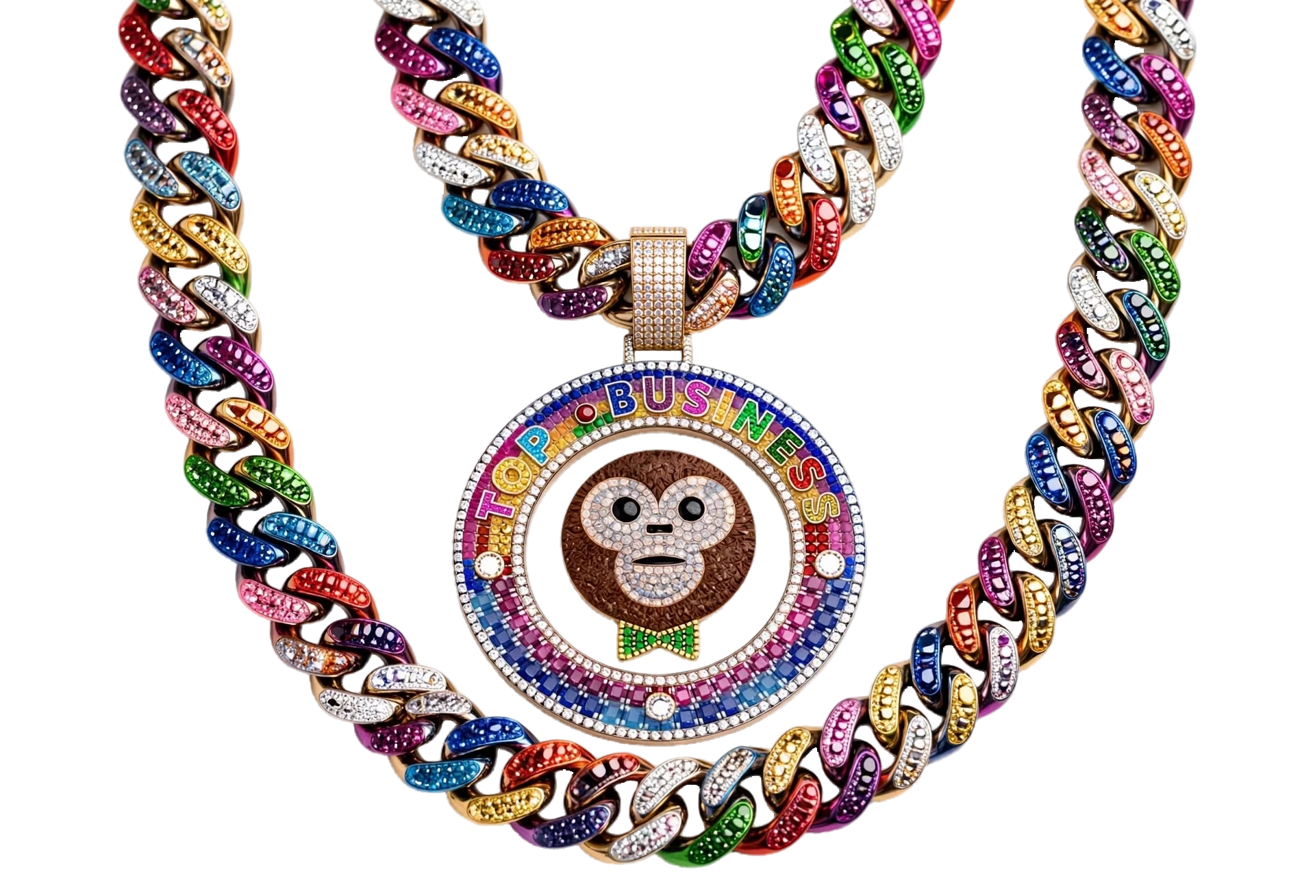 TOP BUSINESS CUBAN LINK HEAVY WEIGHT COLORS CHAIN