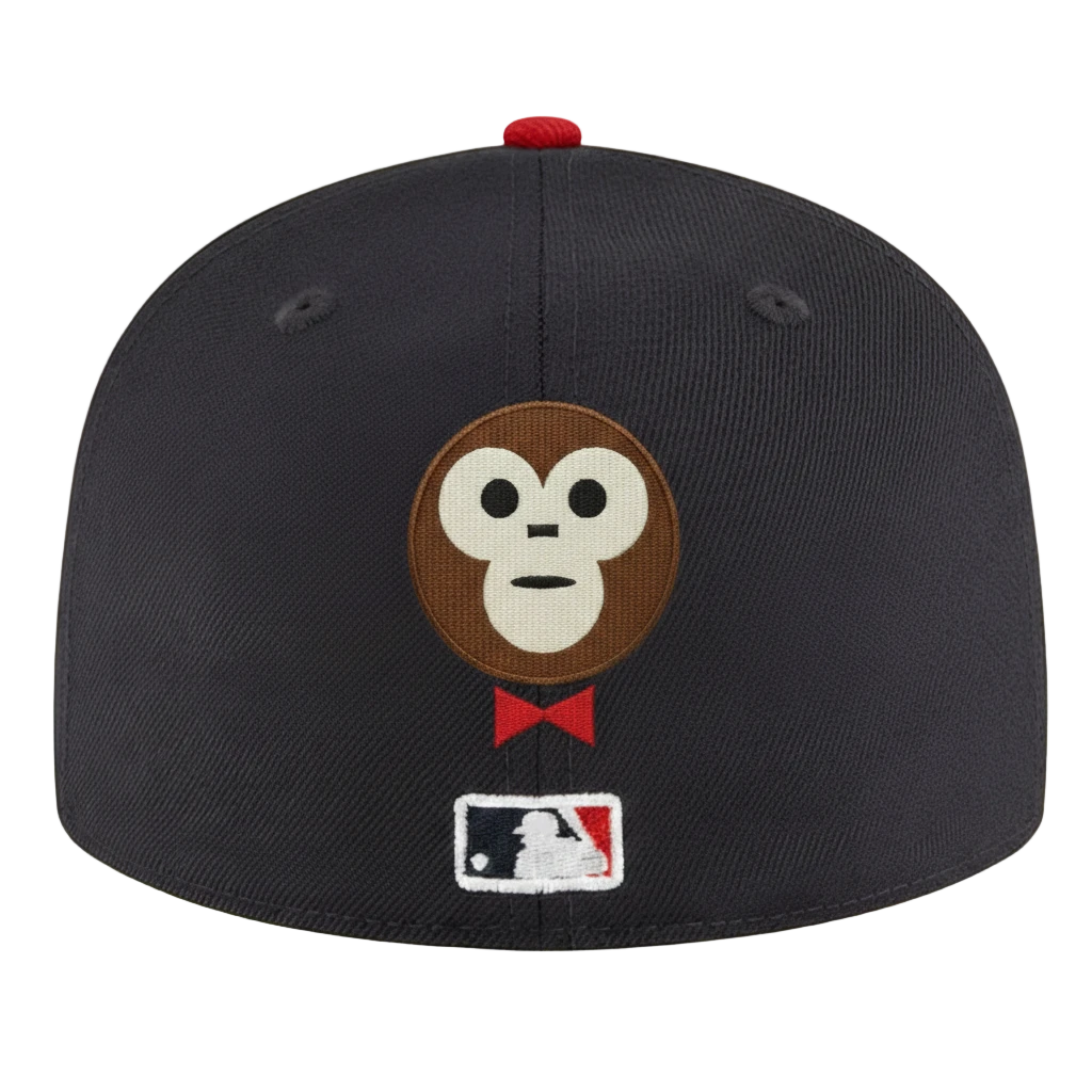 NAVY RED TOP + ATLANTA BRAVES NEW ERA 1995 WORLD SERIES WOOL 59FIFTY FITTED HAT