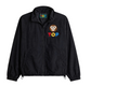 BLACK WINDPROOF AND WATER-REPELLENT JACKET