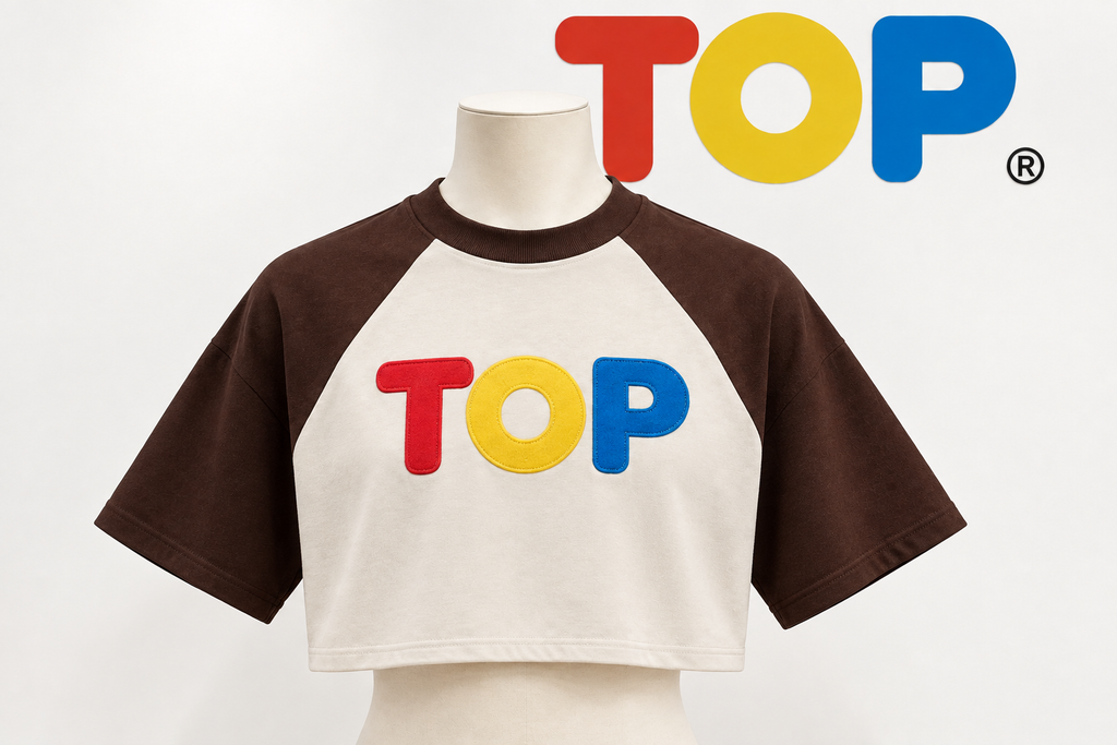 Cream and choco cropped raglan mannequin shot