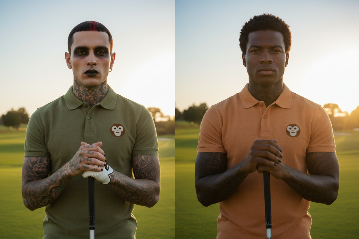Duo Swapped Polos Golf Clubs