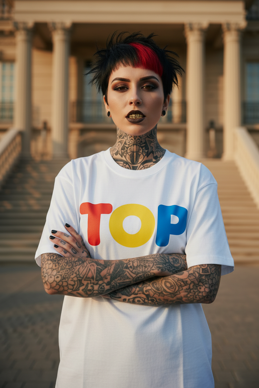 Female Full Body Exact White Tee Mansion
