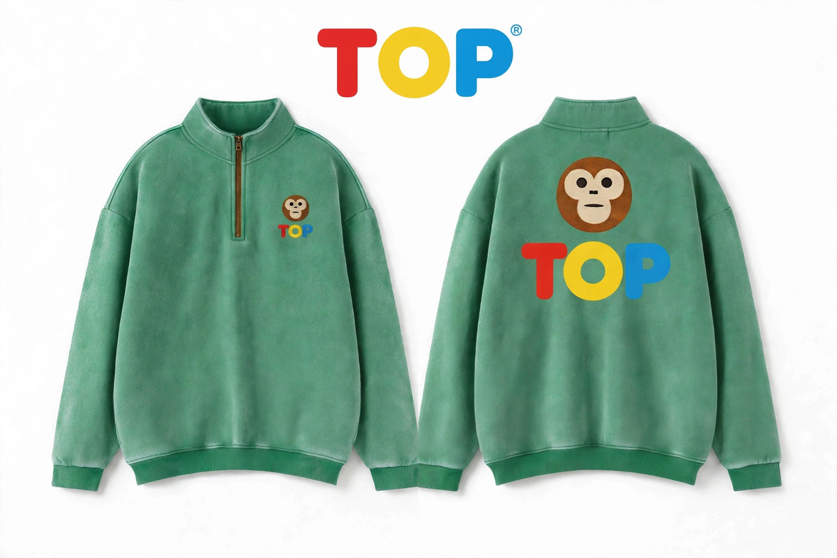 GREEN VINTAGE WASH FLEECE SWEATSHIRT
