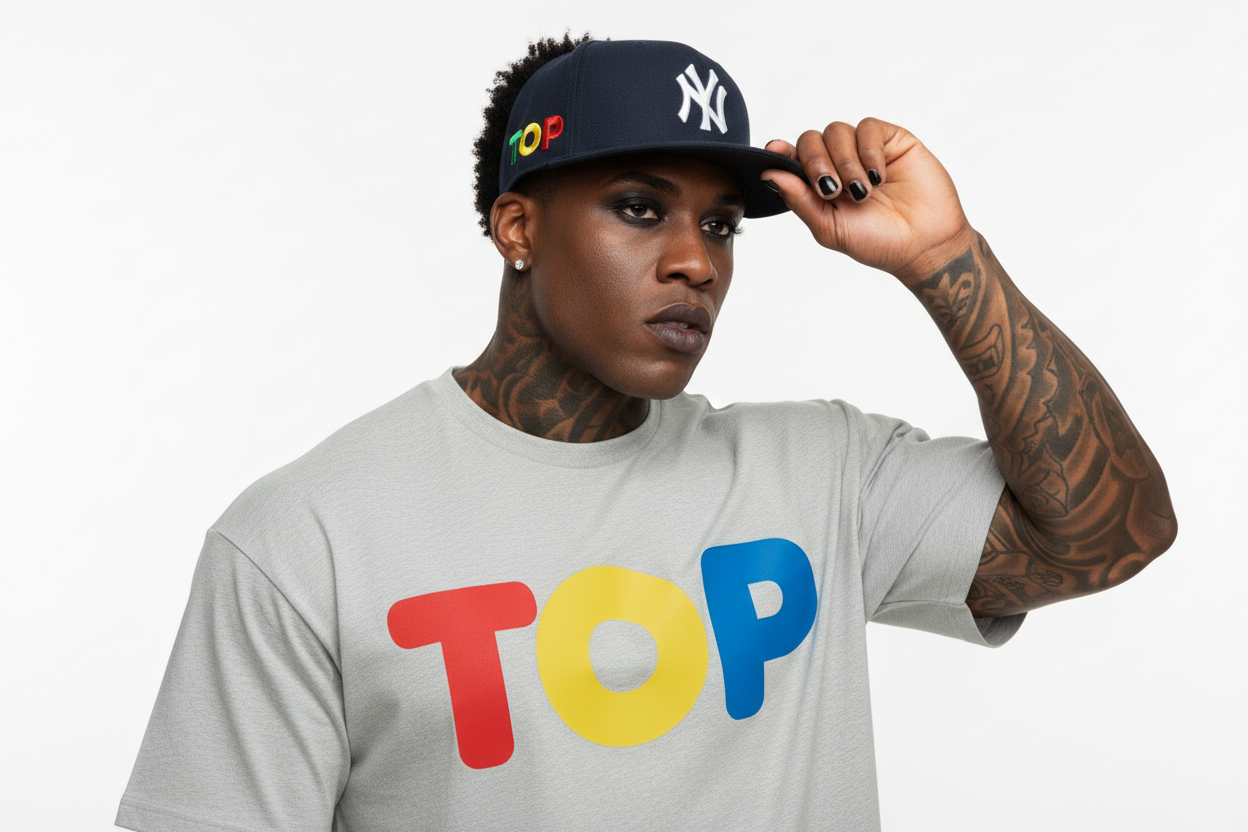 Grey TOP NY Hat Solo Side
