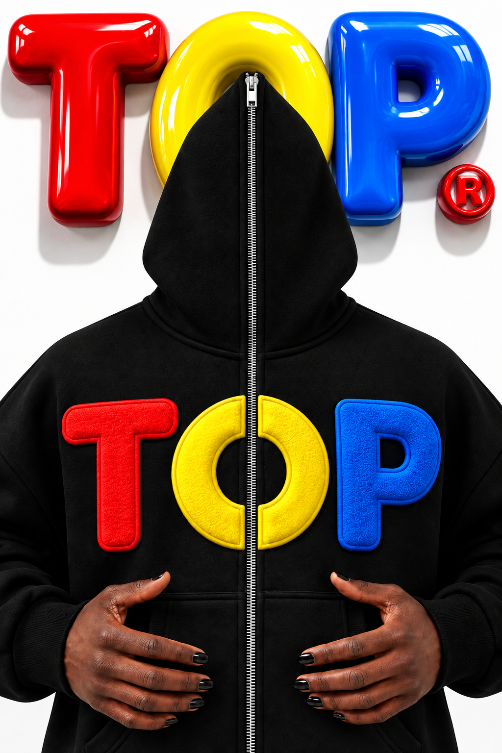 Hoodie Crop Glossy Wall