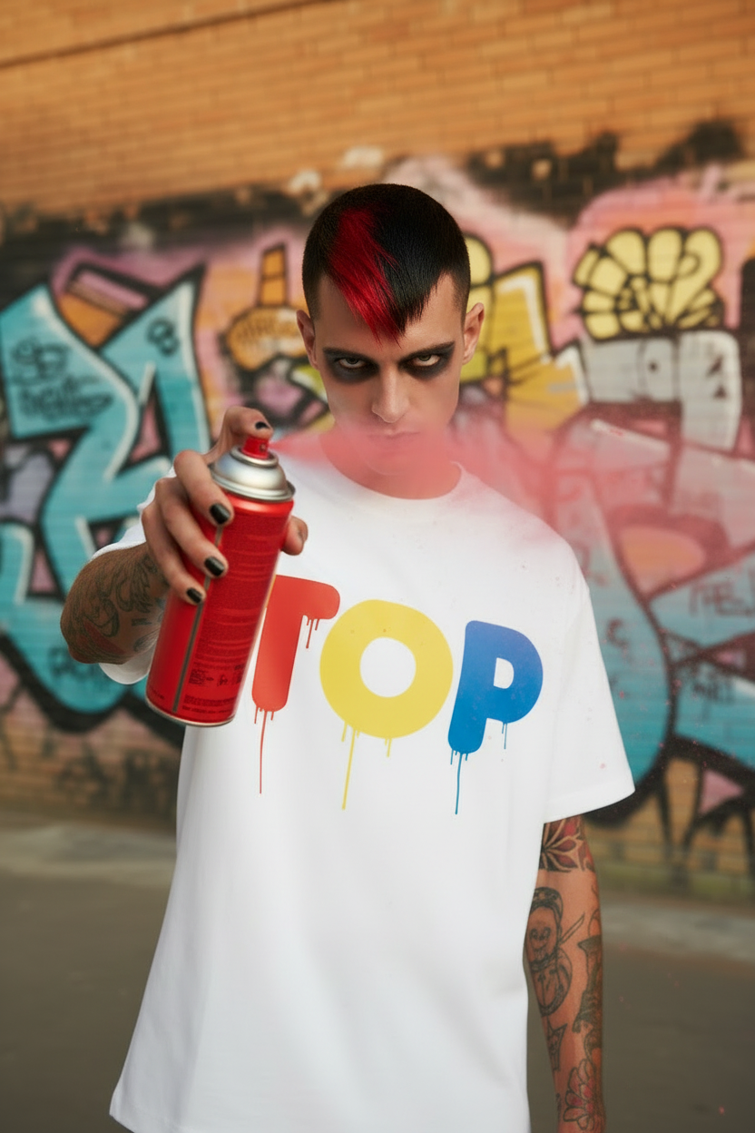 Male Spray Can At Camera