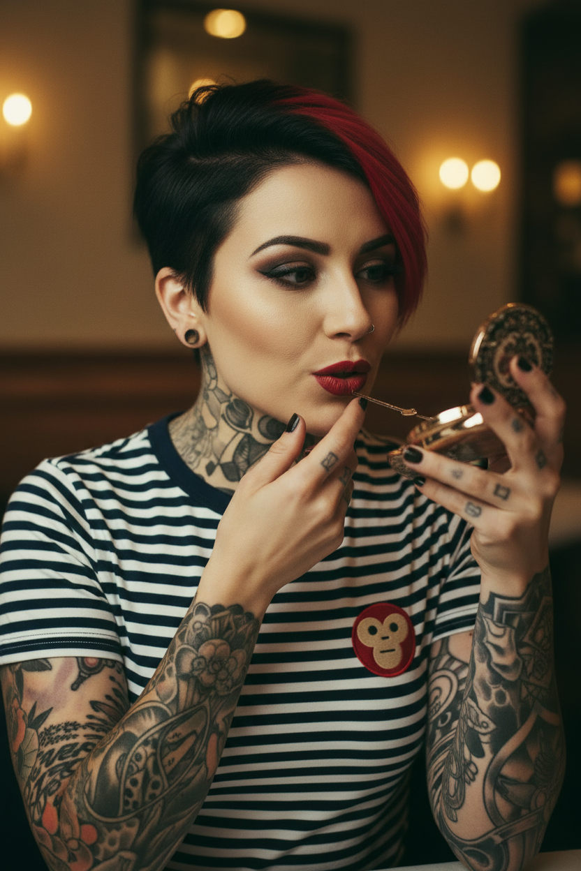 Mirror Compact Red Lip