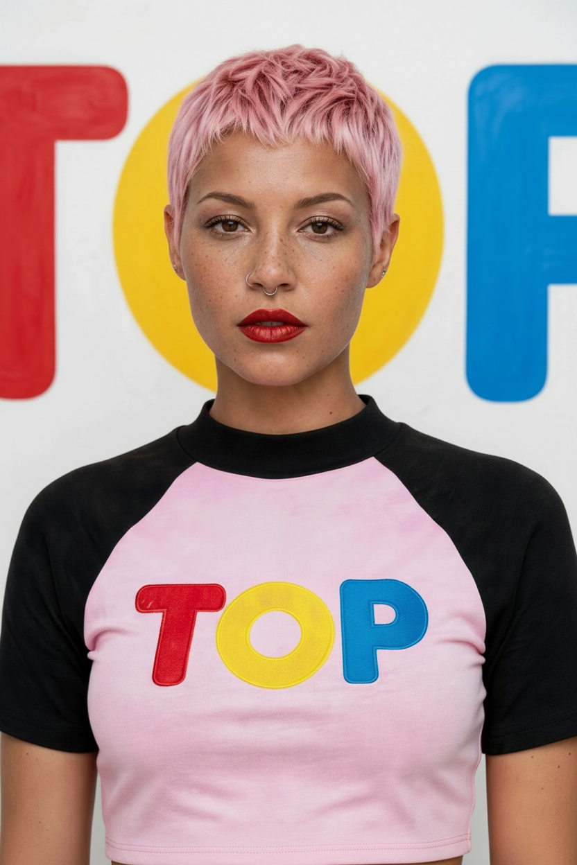Pink Hair Red Lip Solo Ironed Refresh