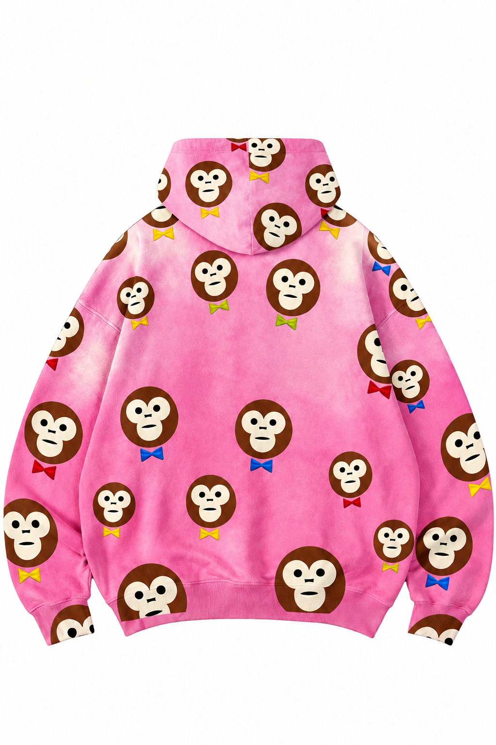 Pink Monkey Hoodie Back Polished