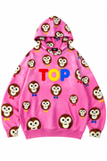 Pink Monkey Hoodie Front Polished