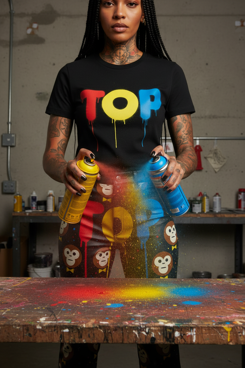 Print Shop Macro Hands Spraying