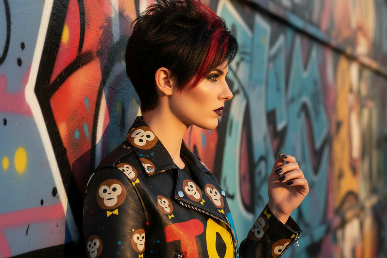 Profile Portrait Right Graffiti Wall