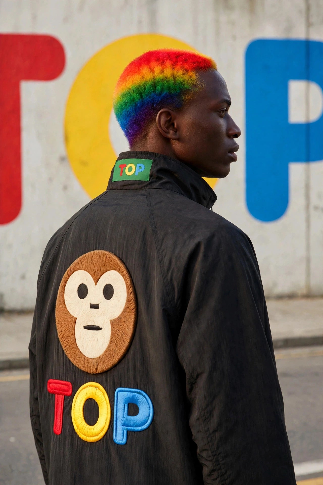 BLACK WINDPROOF AND WATER-REPELLENT JACKET