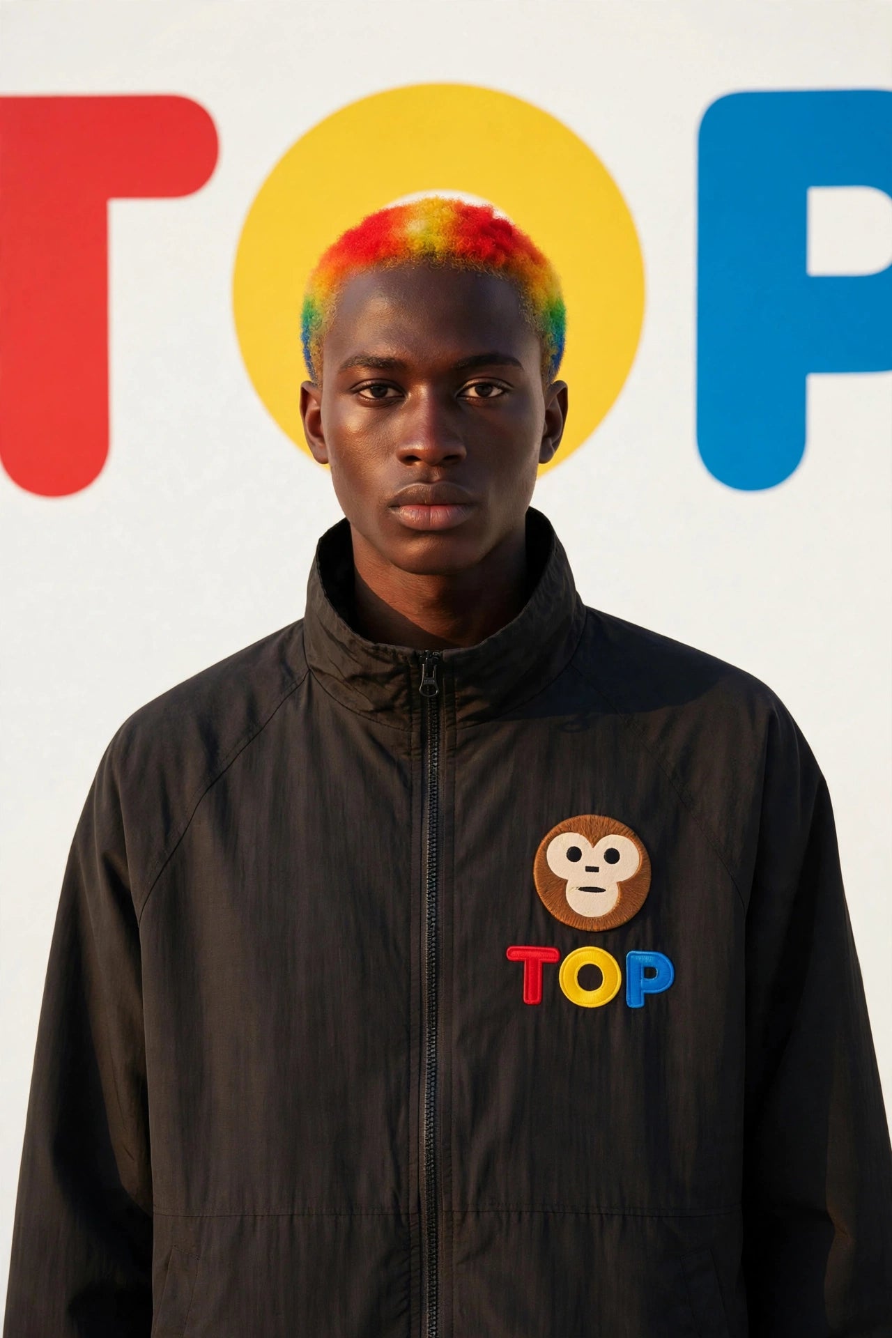 BLACK WINDPROOF AND WATER-REPELLENT JACKET