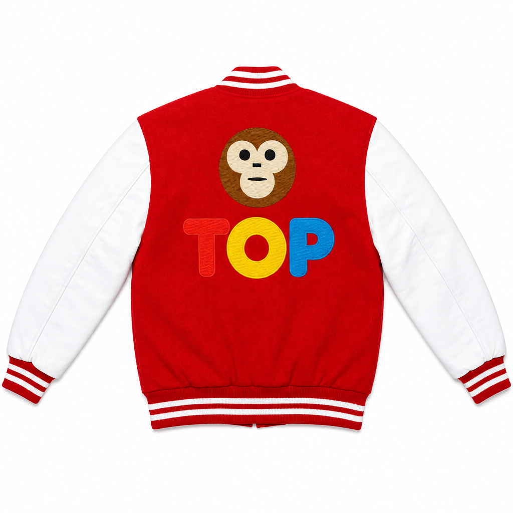 Red White Varsity Back Polished