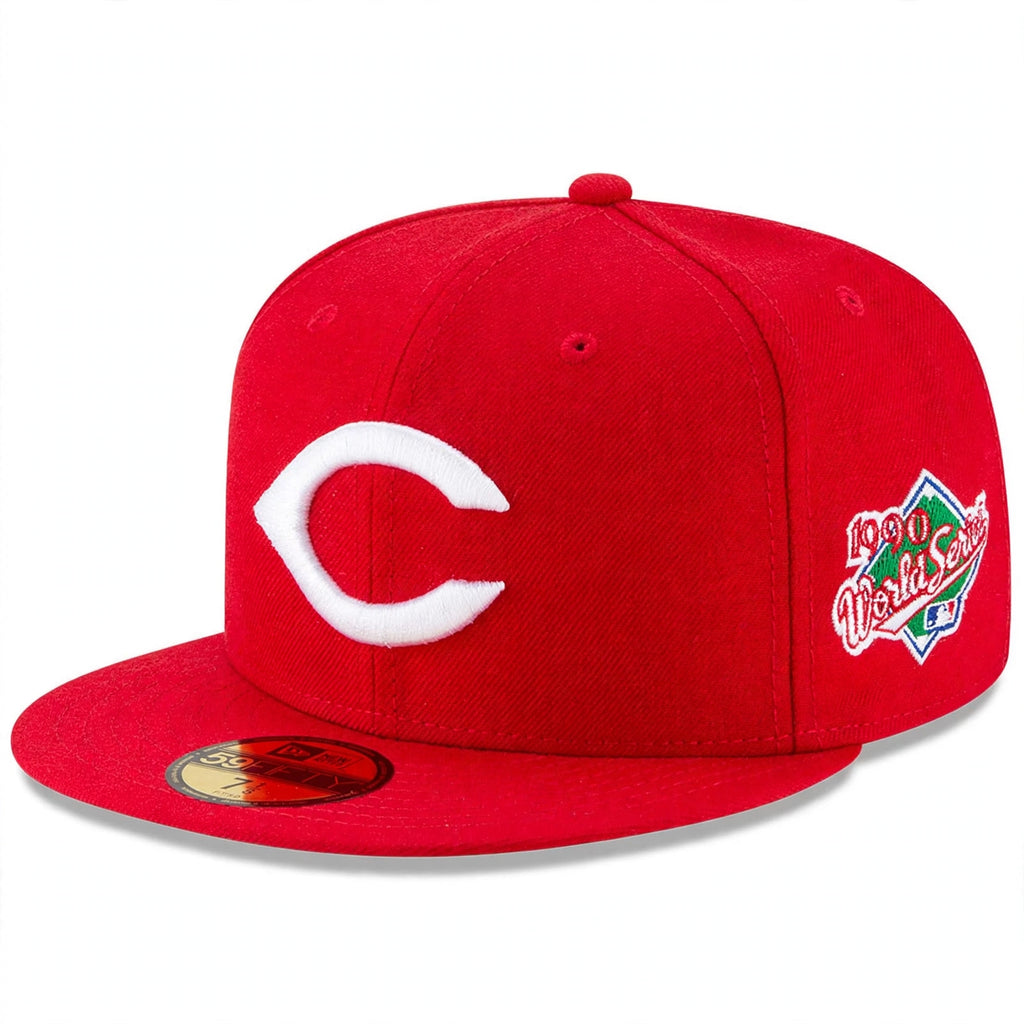 CINCINNATI REDS TOP NEW ERA RED 1990 WORLD SERIES WOOL 59FIFTY FITTED HAT