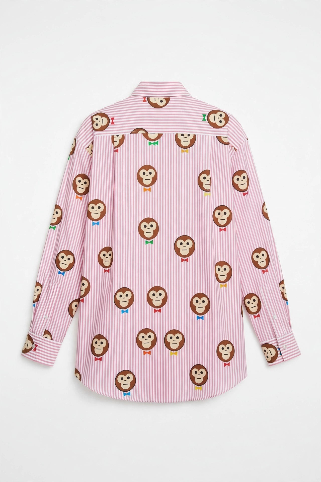 RED STRIPED OVERSIZED BUTTON UP SHIRT