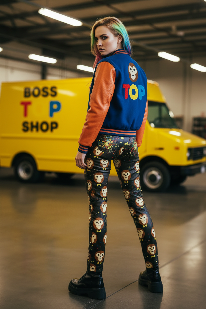 Solo Model Full Body Back Exact Splatter Pockets