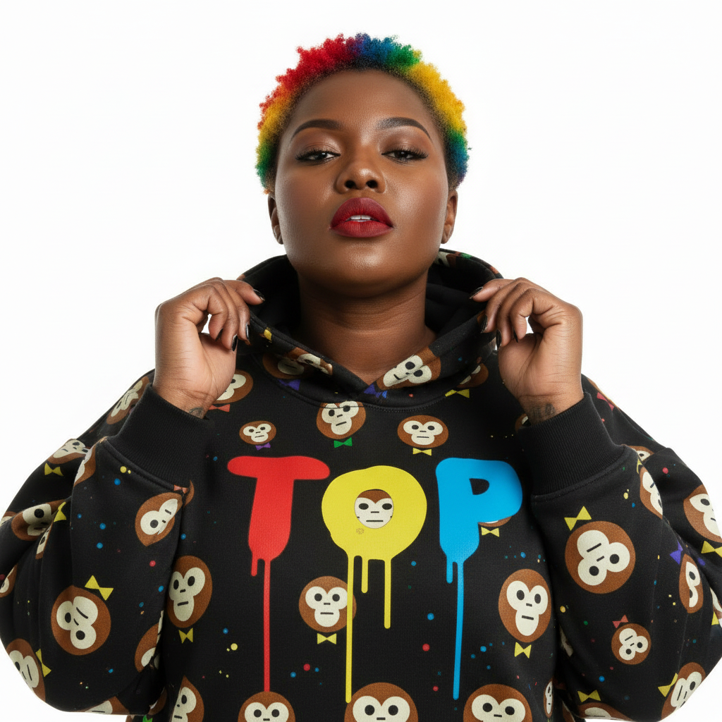 Thick Botswana Woman Red Lipstick Sultry Square Crop