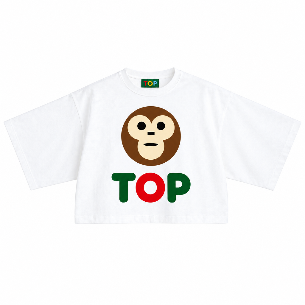 White Monkey Tee Full Arms