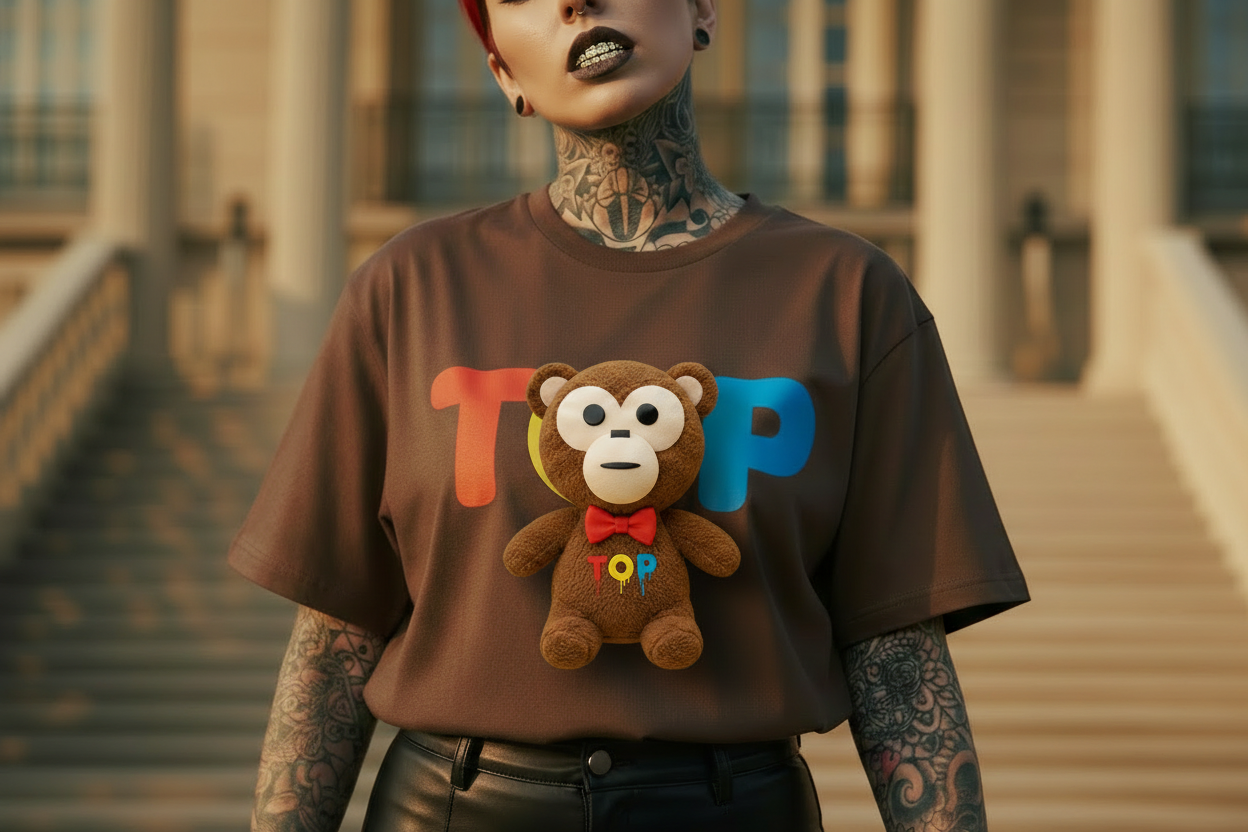 Wide Banner Grillz Choco Tee Teddy Mansion